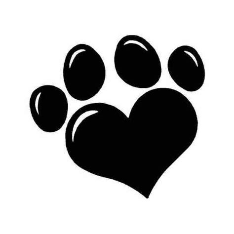 Download Free Dog Paw with Heart Toe | Embroidery Cricut SVG